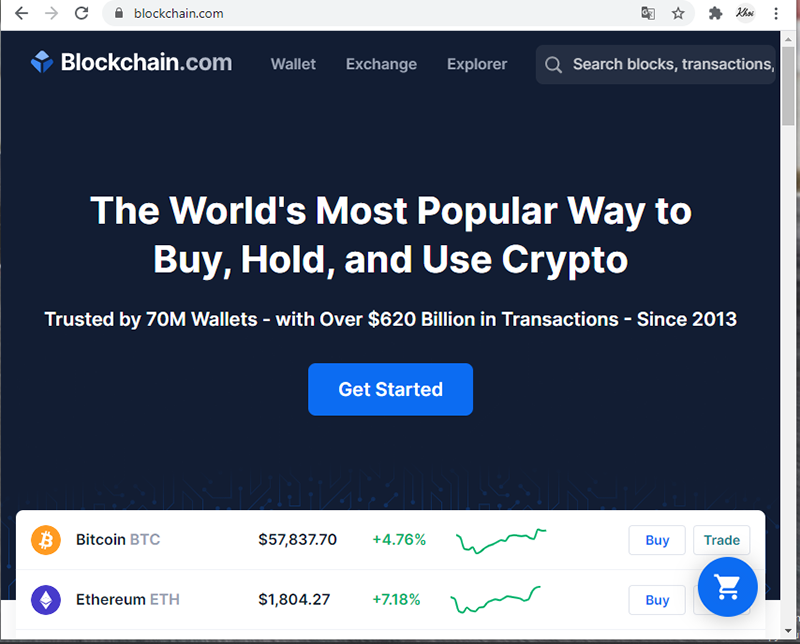 Trang chủ Blockchain.com Trang chủ Blockchain.com