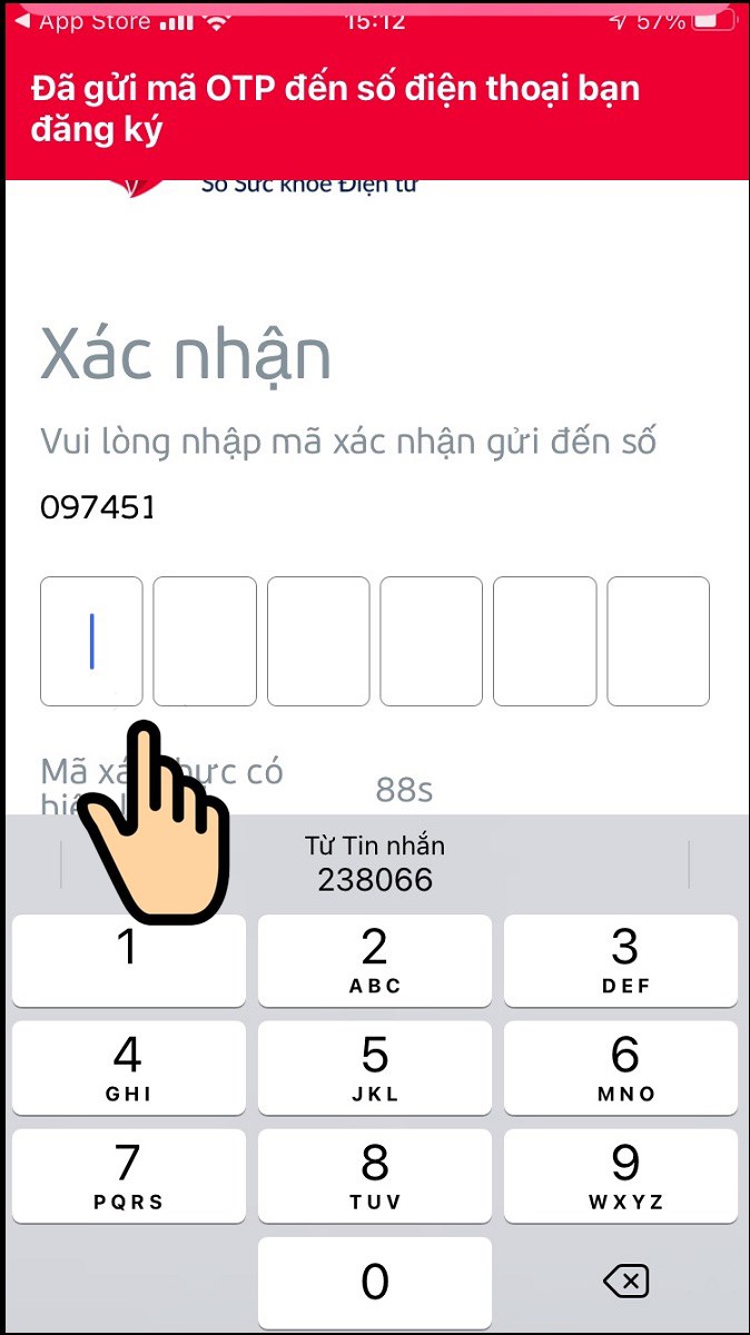 Nhập mã OTP gửi đến số điện thoại đăng kí Nhập mã OTP gửi đến số điện thoại đăng kí