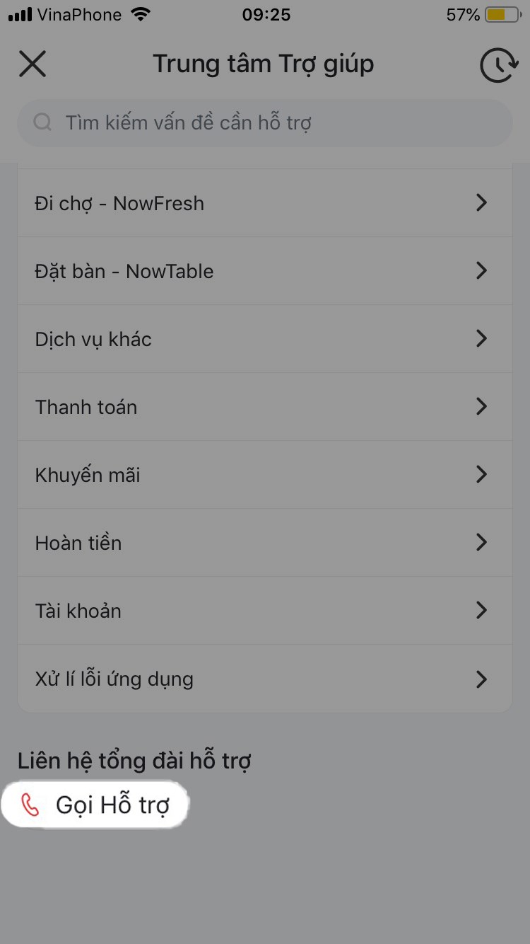 Gọi hỗ trợ từ Now Gọi hỗ trợ từ Now