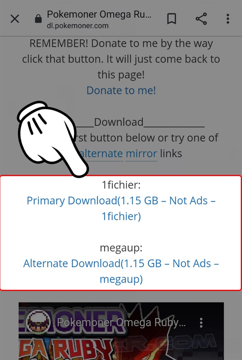 Chọn cách Download Chọn cách Download