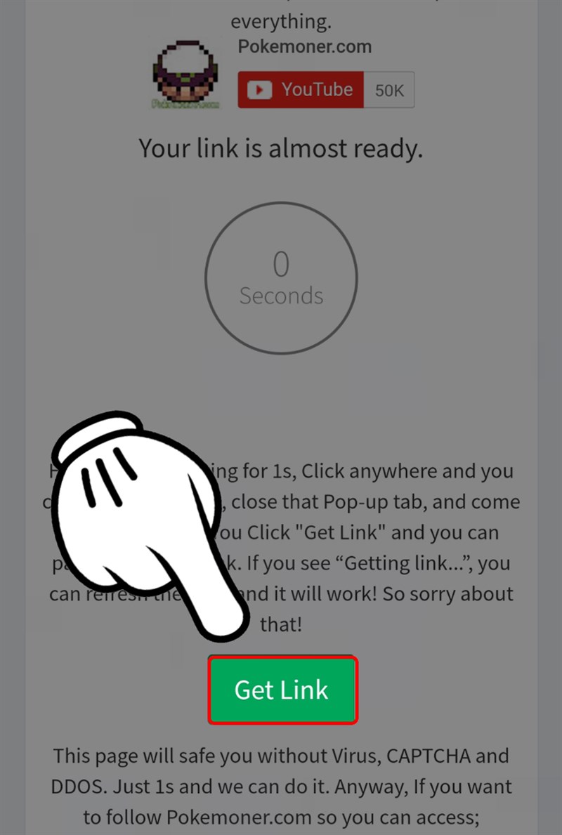 Chọn Get link và đợi download Chọn Get link và đợi download