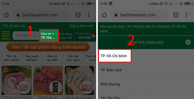 Chọn địa chỉ giao hàng Chọn địa chỉ giao hàng