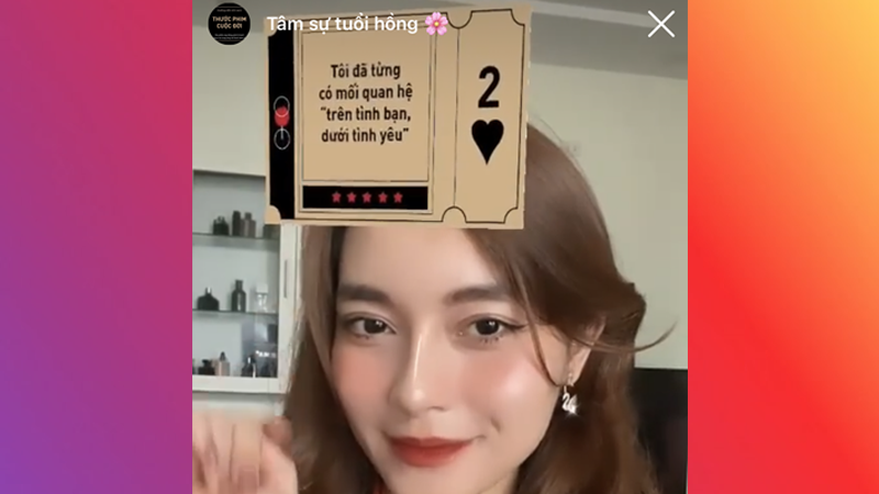 Cách quay video filter lá bài thành thật trên Instagram Cách quay video filter lá bài thành thật trên Instagram
