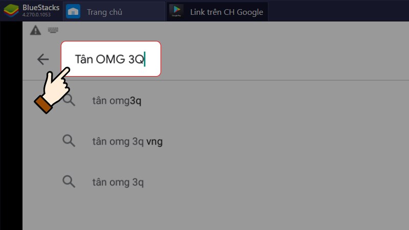 Nhập vào từ khoá Tân OMG3Q và bấm Enter Nhập vào từ khoá Tân OMG3Q và bấm Enter