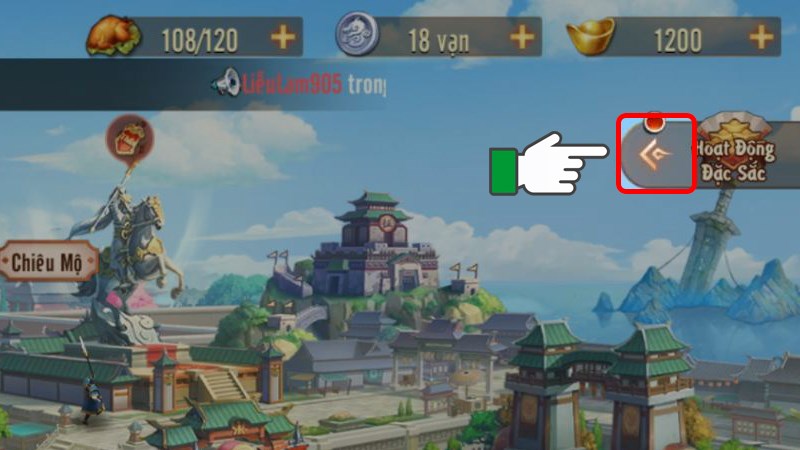 Chọn mũi tên bên cạnh Hoạt Động Đặc Sắc Chọn mũi tên bên cạnh Hoạt Động Đặc Sắc
