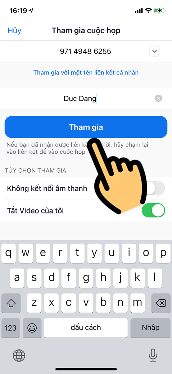 Mở lại ứng dụng Zoom và vào phòng học Mở lại ứng dụng Zoom và vào phòng học