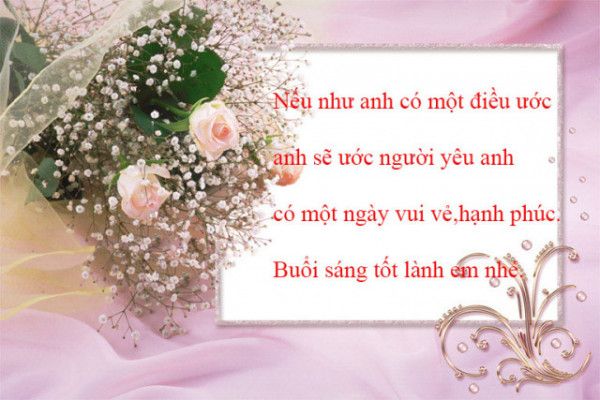 1001 lời chúc buổi sáng ngọt ngào dành cho 1 nửa yêu thương