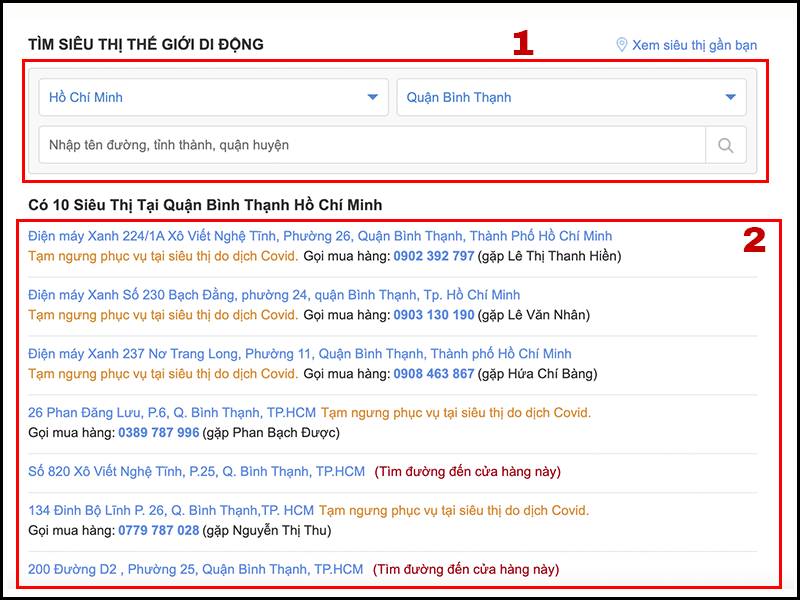 Xem siêu thị, cửa hàng  gần bạn nhất