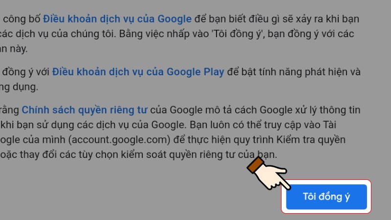 Nhấn chọn Tôi đồng ý (I agree) Nhấn chọn Tôi đồng ý (I agree)