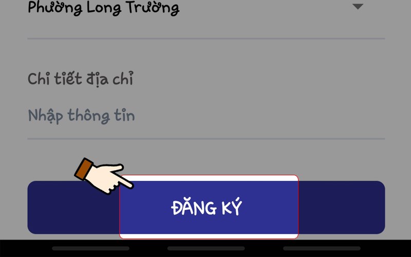 Nhấn chọn Đăng ký để tạo mã QR Nhấn chọn Đăng ký để tạo mã QR