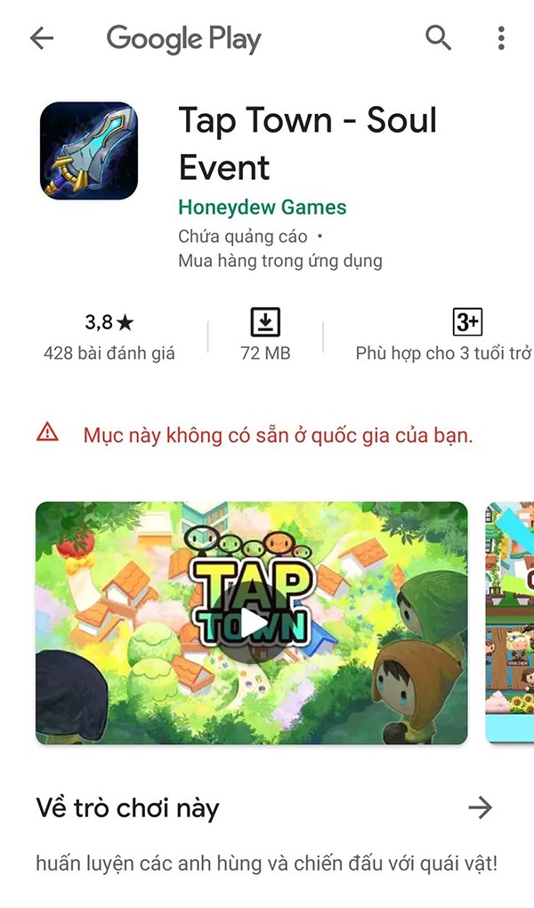 Lỗi không thể thay đổi quốc gia Lỗi không thể thay đổi quốc gia