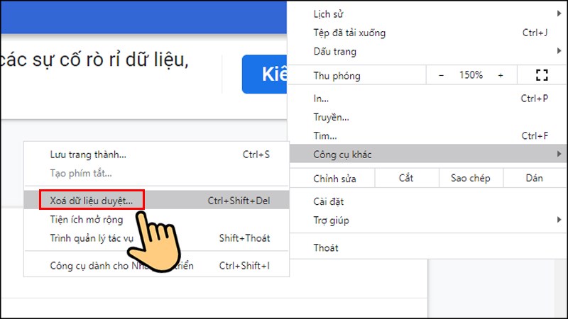 13-800x450-1-3 Chọn chọn xóa dữ liệu duyệt. Hoặc một cách nhanh hơn bạn có thể sử dụng tổng hợp phím Ctrl + Shift + Del.