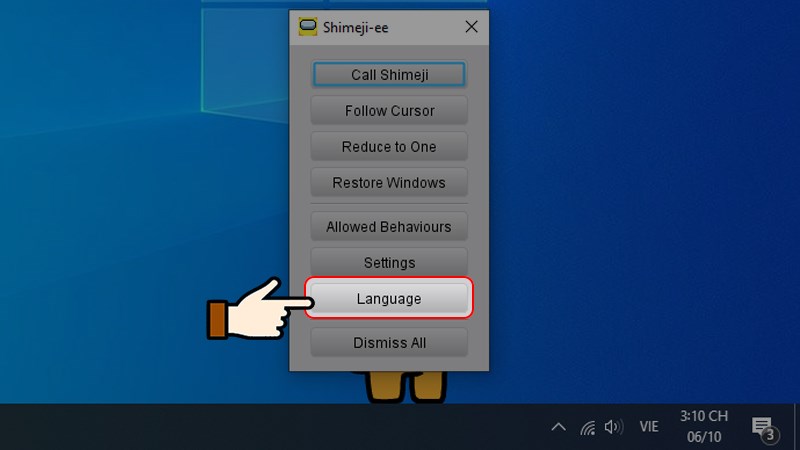 13 Nhấn chọn Language