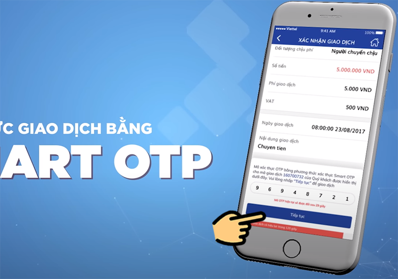 Mã OTP sẽ tự hiện ra Mã OTP sẽ tự hiện ra