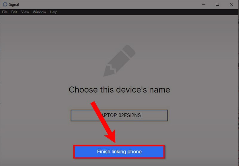 Chọn Finish linking phone. Chọn Finish linking phone.