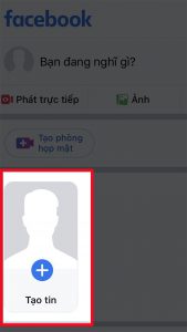 Nhấn vào biểu tượng dấu cộng ở phần Tạo tin