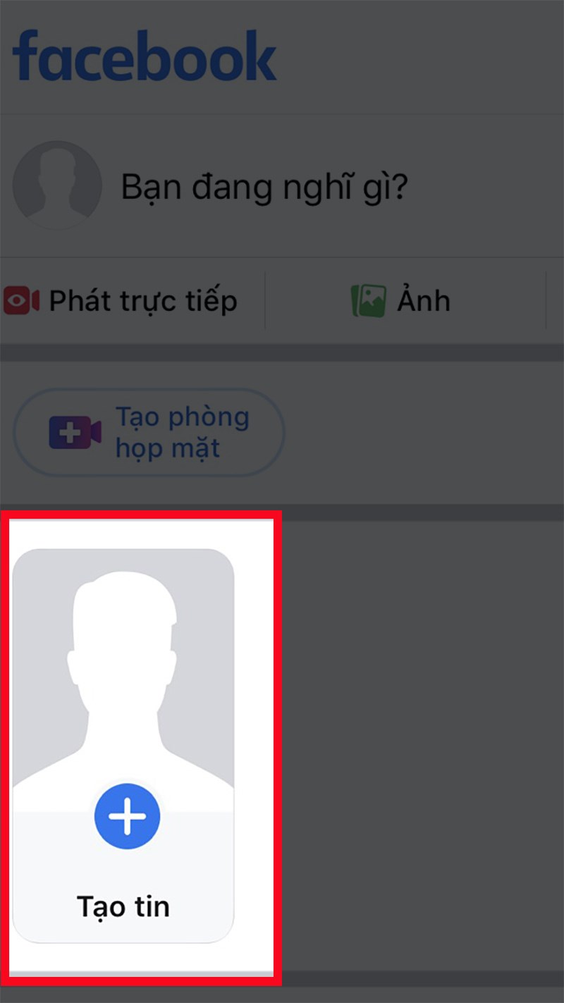 Nhấn vào biểu tượng dấu cộng ở phần Tạo tin Nhấn vào biểu tượng dấu cộng ở phần Tạo tin