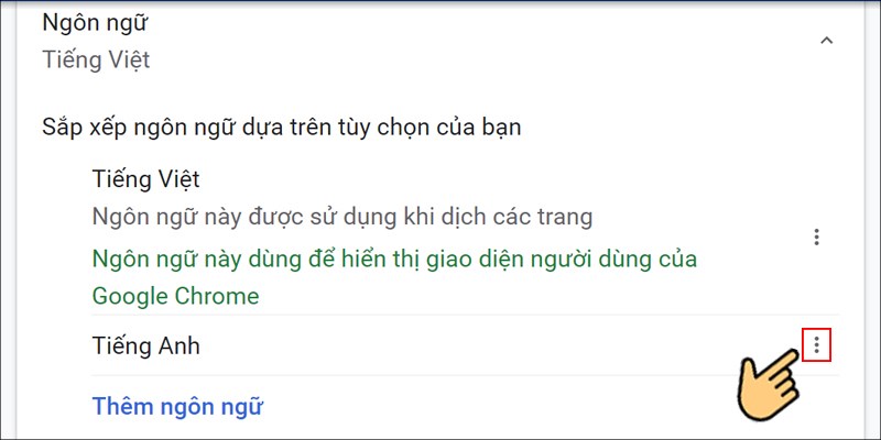 1phut-800x400-64 Tìm đến ngôn ngữ Tiếng Anh sau đó nhấn vào dấu 3 chấm bên cạnh.