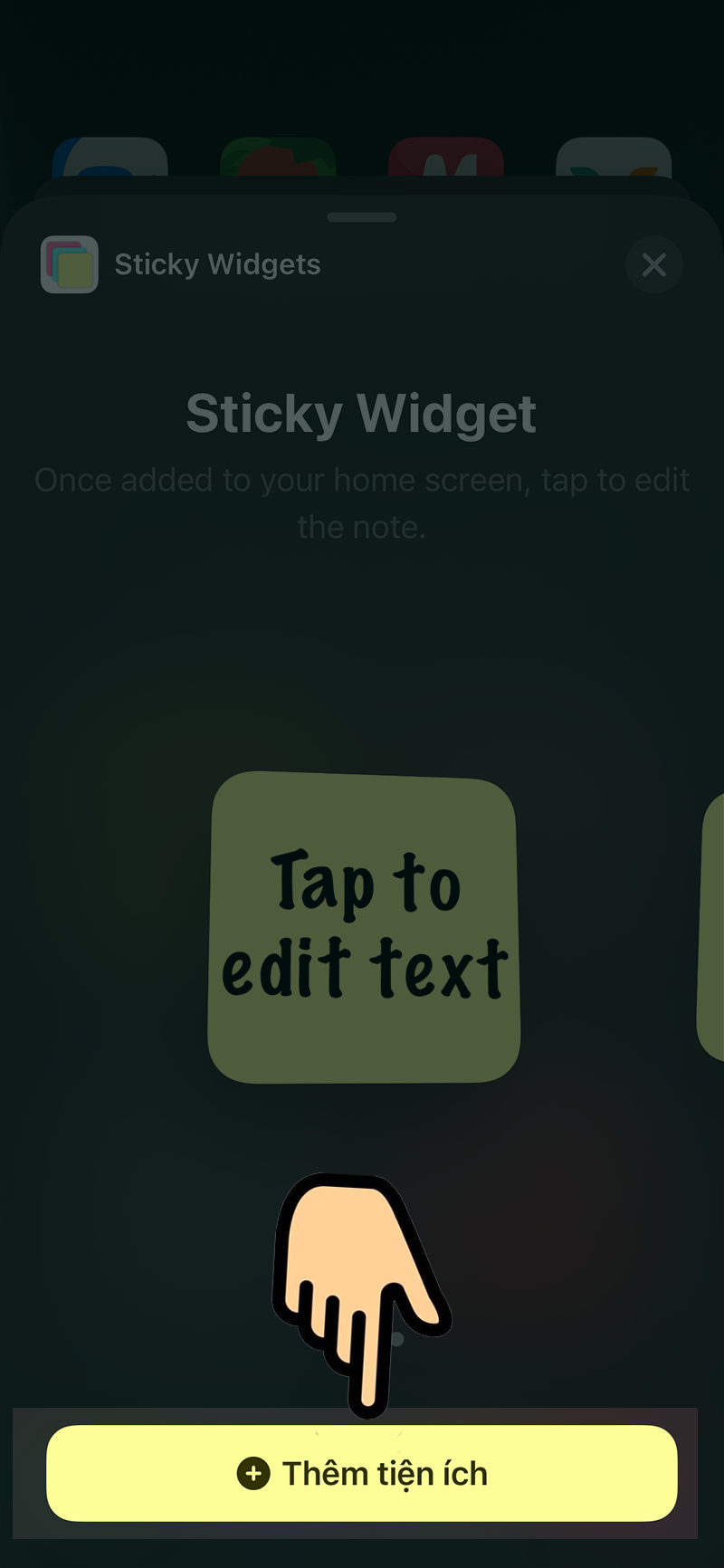 2-800x1732-3 Cách tạo widget ghi chú tại Homescreen iOS 14 với Sticky Widgets