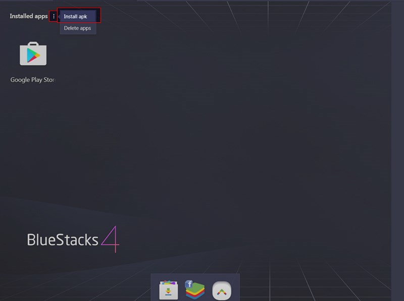 2-800x597-1 Vào BlueStacks bấm vào dấu 3 chấm, sau đó bấm install apk.