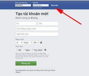 Đăng nhập tài khoản Facebook trên trình duyệt Cốc Cốc