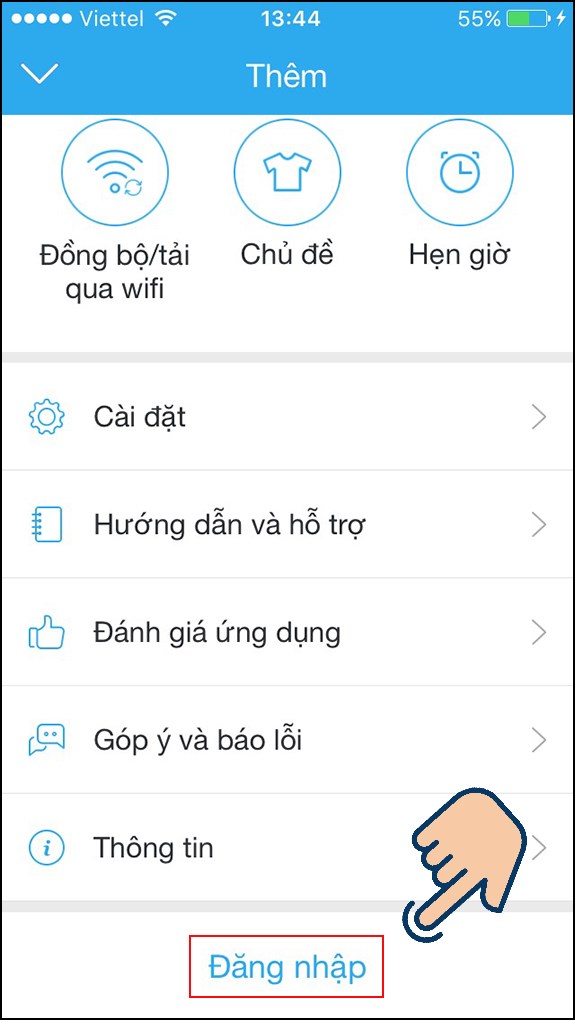 2-cach-dang-ky-tao-tai-khoan-nhaccuatui-tren-dien-thoai-may2-575x1020-1 Kéo và tìm đến Đăng nhập.