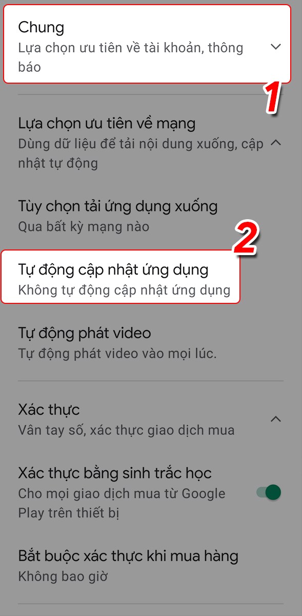 Tự động cập nhật ứng dụng Tự động cập nhật ứng dụng