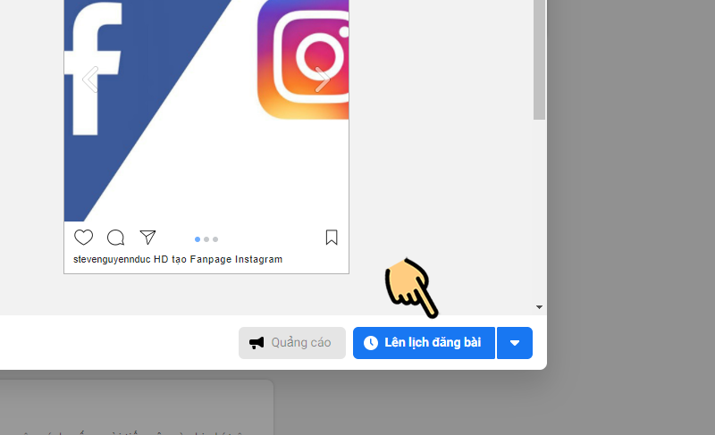 Bạn click Lên lịch đăng bài Bạn click Lên lịch đăng bài