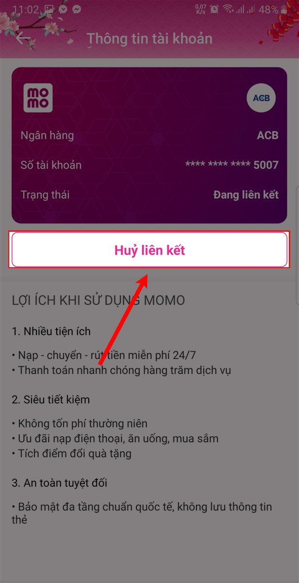 Chọn Hủy liên kết. Chọn Hủy liên kết.