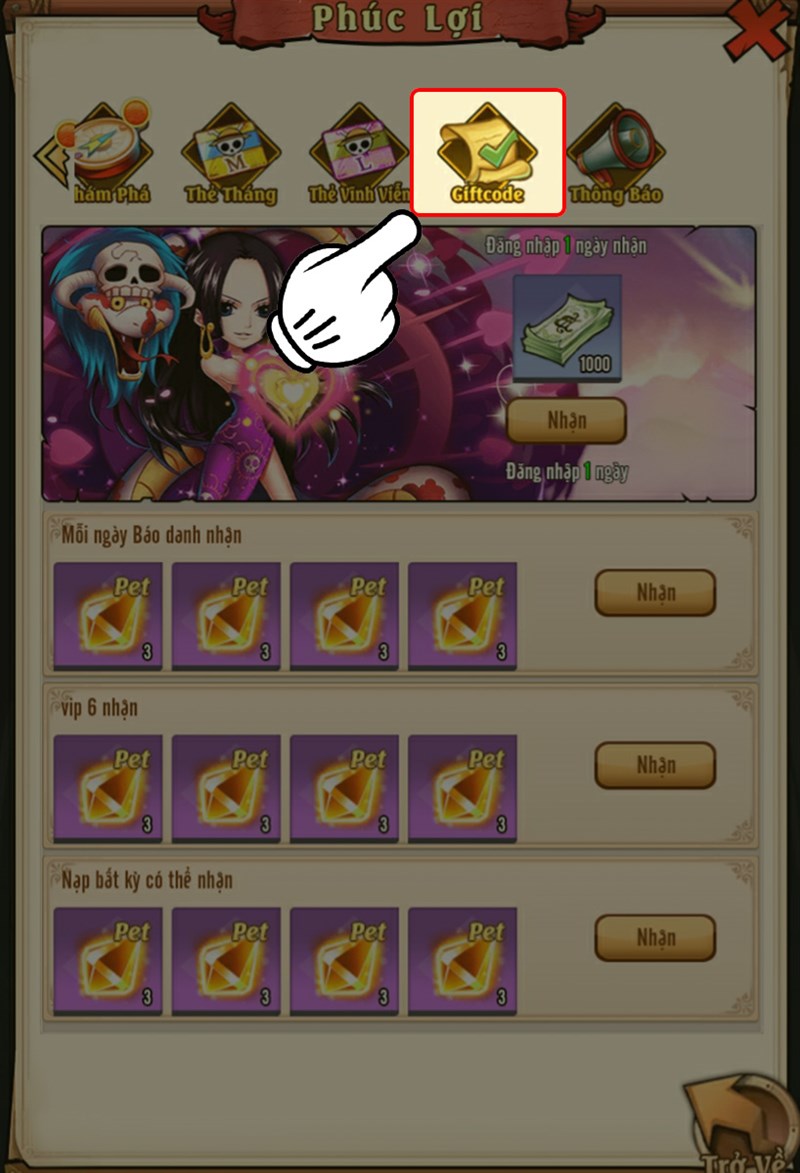 Chọn Giftcode Chọn Giftcode