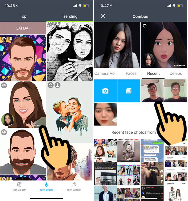 Chọn Toon Effects Chọn Toon Effects