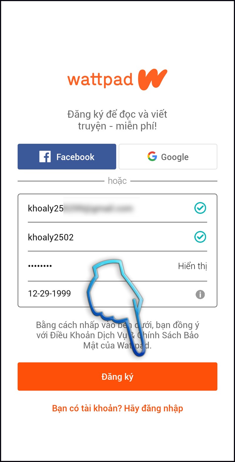3-cach-dang-ky-tai-khoan-wattpad-tren-dien-thoai-may-tinh22-800x1573-1 Bước 4: Nhấn chọn Đăng ký