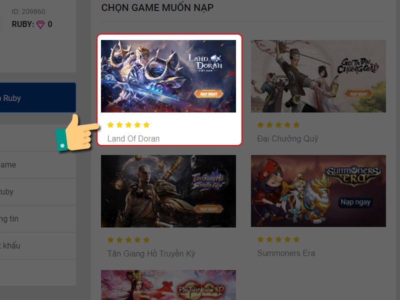 Chọn game Chọn game