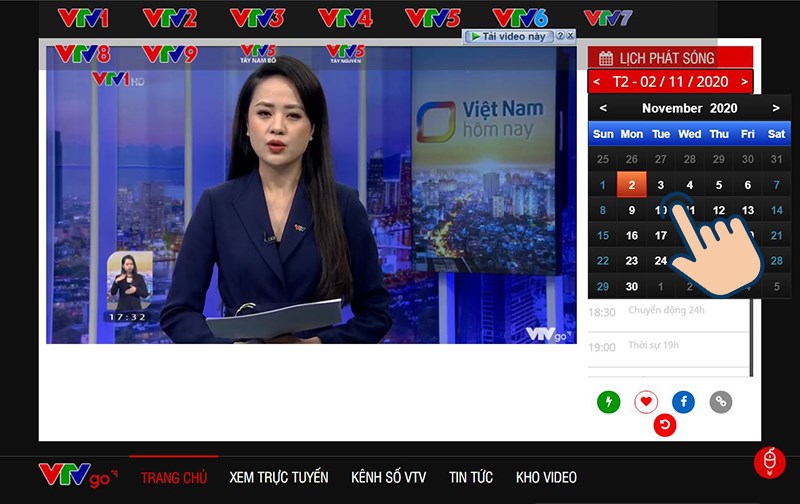 Tiếp theo chọn vào ngày mà bạn muốn xem lại. Tiếp theo chọn vào ngày mà bạn muốn xem lại.