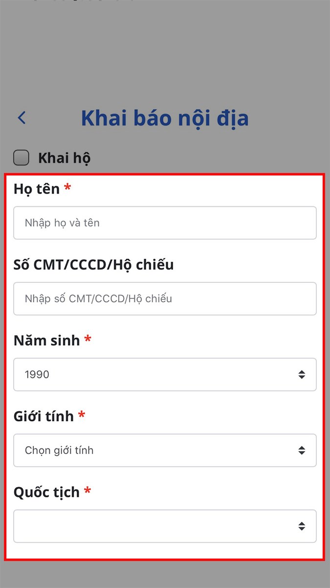 Điền địa chỉ liên lạc tại Việt Nam Điền địa chỉ liên lạc tại Việt Nam