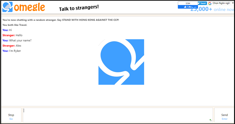 Ứng dụng Omegle Trang web Omegle