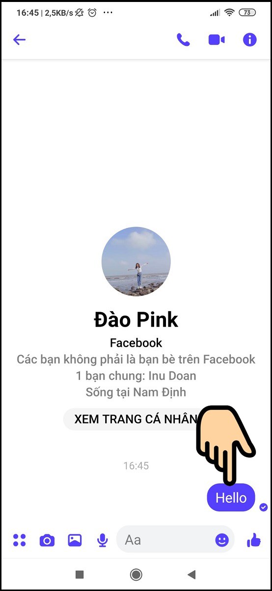 Truy cập Messenger > Chọn cuộc trò chuyện với người bạn trên Messenger mà có tin nhắn bạn muốn xóa. Truy cập Messenger > Chọn cuộc trò chuyện với người bạn trên Messenger mà có tin nhắn bạn muốn xóa.