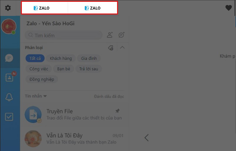 2 Tài khoản Zalo đã được đăng nhập trên All-in-One 2 Tài khoản Zalo đã được đăng nhập trên All-in-One