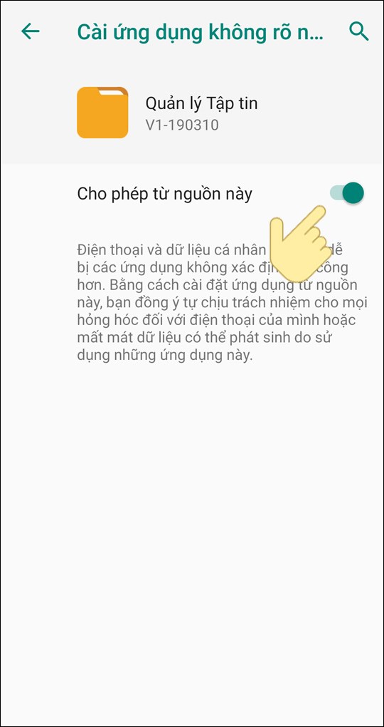 4-540x1020-1 Cho phép cài đặt ứng dụng từ nguồn không xác định.