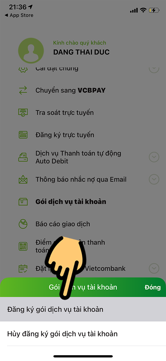 Đăng ký gói dịch vụ tài khoản Đăng ký gói dịch vụ tài khoản