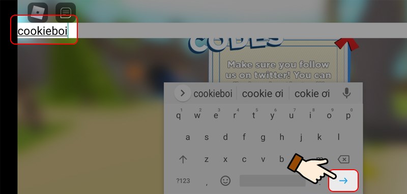 Nhập code và nhấn chọn dấu mũi tên xanh để nhận quà Nhập code và nhấn chọn dấu mũi tên xanh để nhận quà