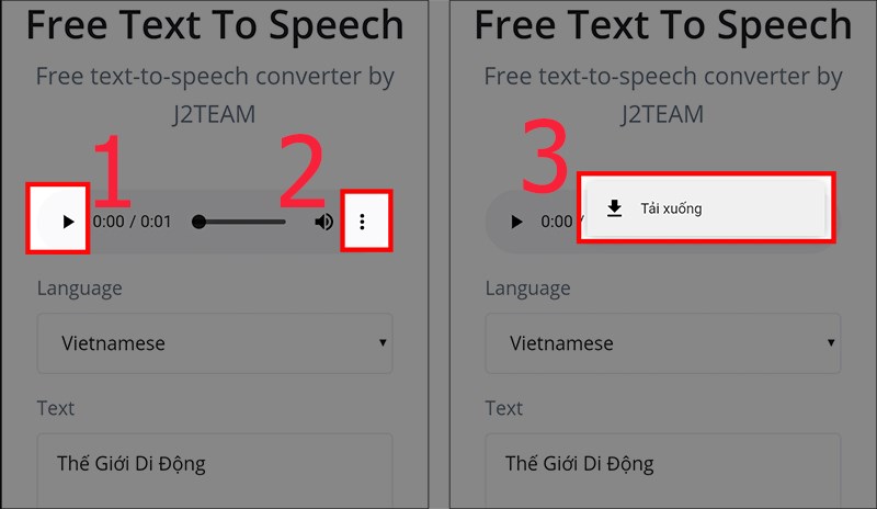 Nhấn Tải xuồng để tải giọng chị Google về máy Nhấn Tải xuống để tải giọng chị Google về máy