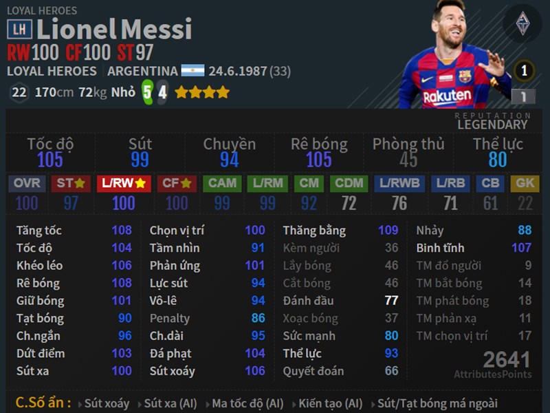 4-800x600-37 Chỉ số Lionel Messi mùa Loyal Heroes FIFA ONLINE 4