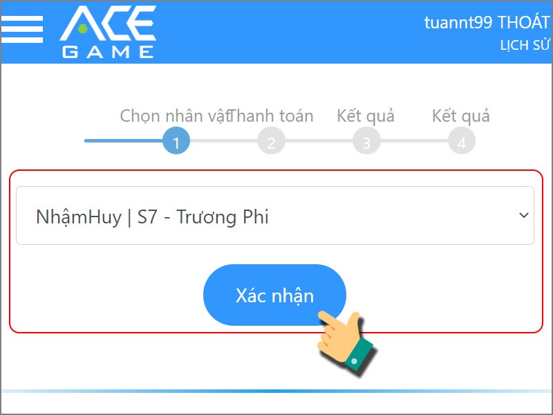 Chọn nhân vật Chọn nhân vật