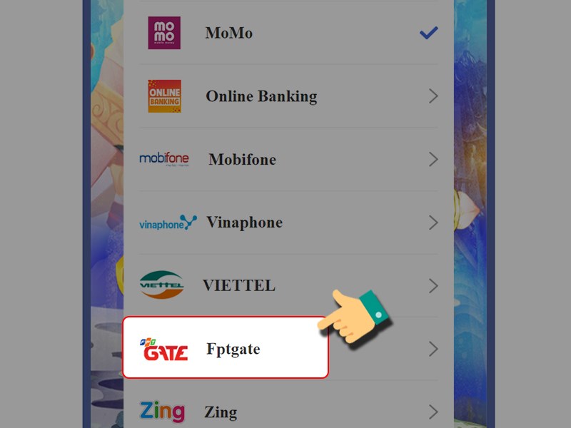 Nạp bằng thẻ game Nạp bằng thẻ game