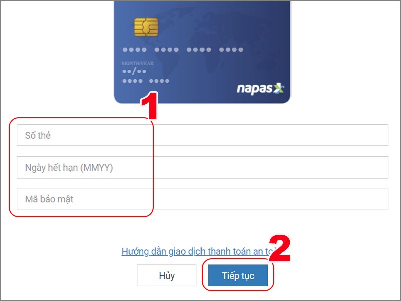 Nhập thông tin thẻ visa để thanh toán Nhập thông tin thẻ visa để thanh toán