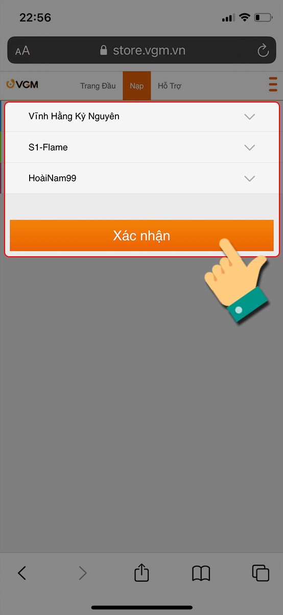 Chọn nhân vật Chọn nhân vật