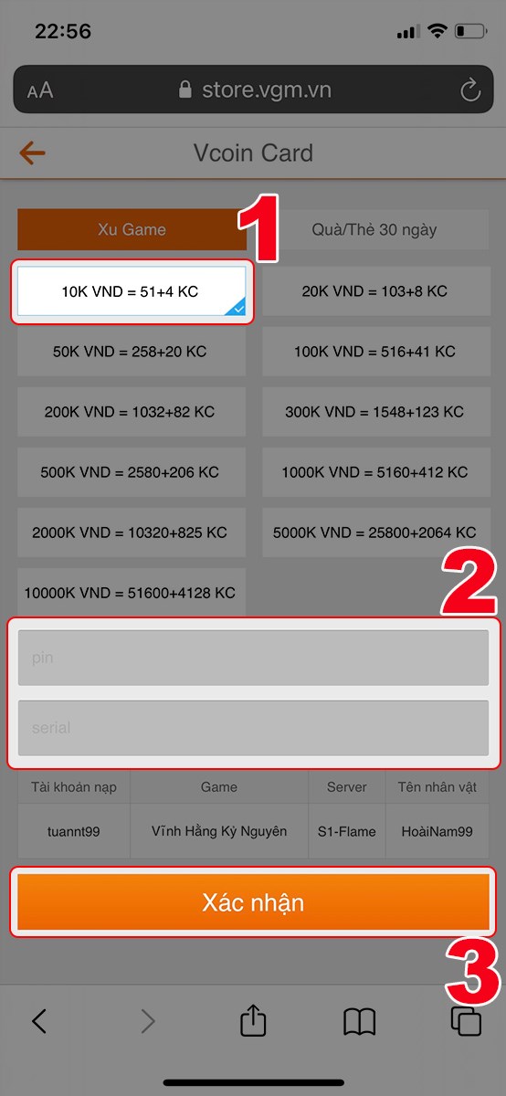 Chọn phương thức thanh toán Chọn phương thức thanh toán