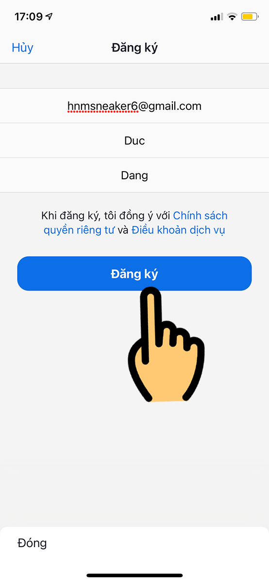 Điền email của bạn, nhập họ, tên Điền email của bạn, nhập họ, tên