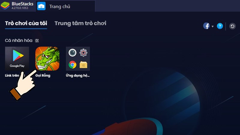 Vào Bluestack chọn Gọi Rồng Online Vào Bluestack chọn Gọi Rồng Online